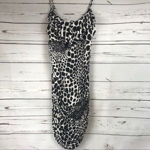 Black and White Cinch Dress Size M Forever 21